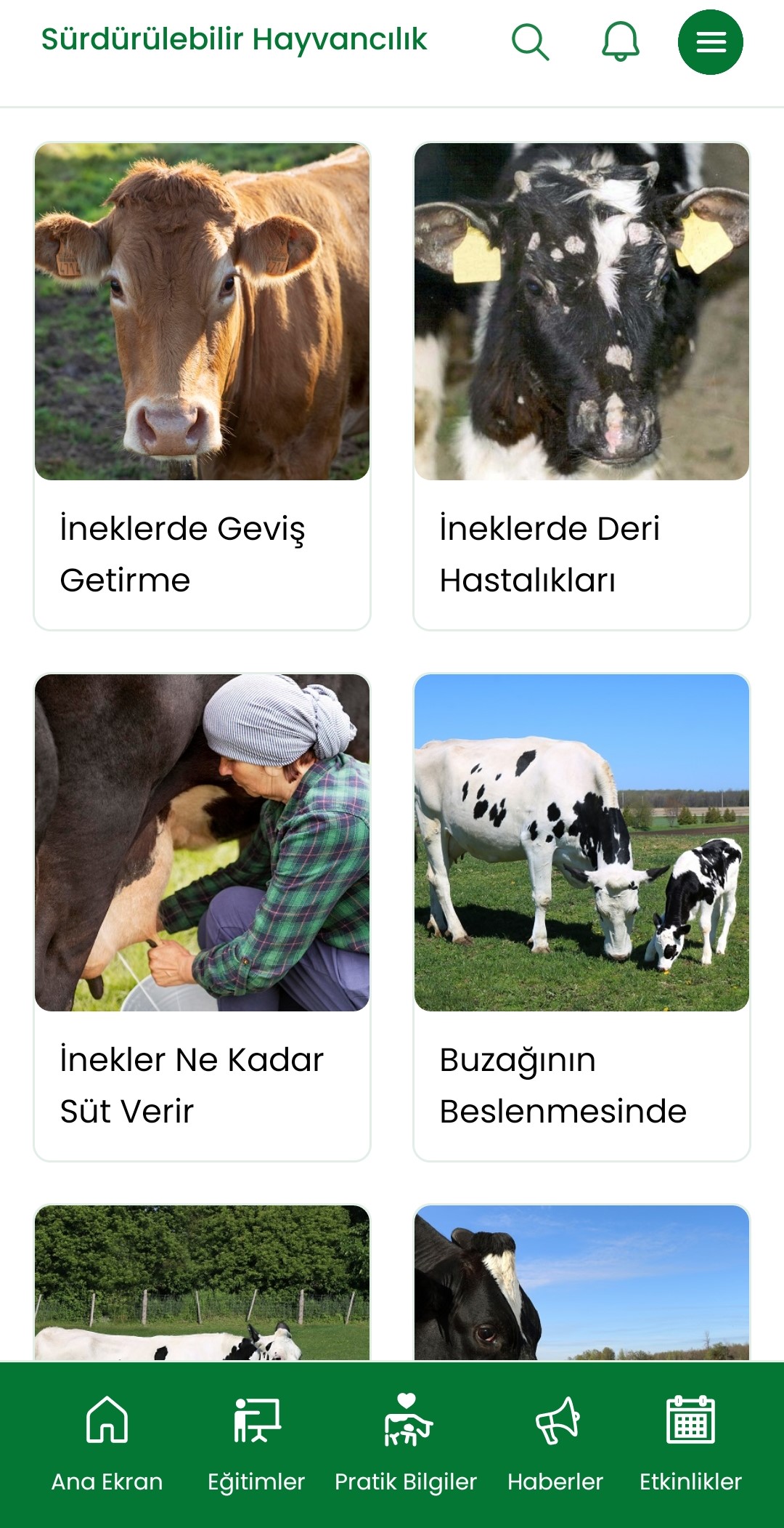 Süt Uzmanı mobil uygulama